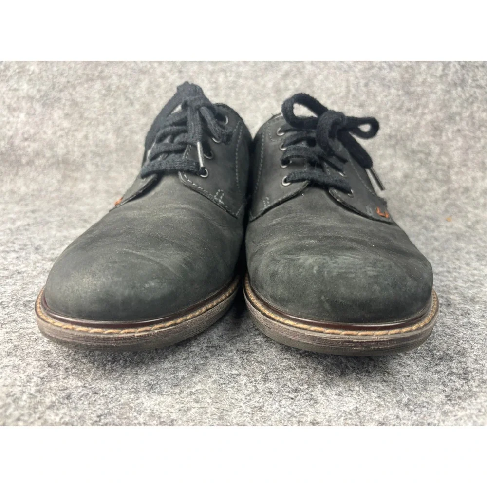 ECCO Gore-Tex Oxford Shoes Mens 43 Black Leather Waterproof Lace Up Comfort S1